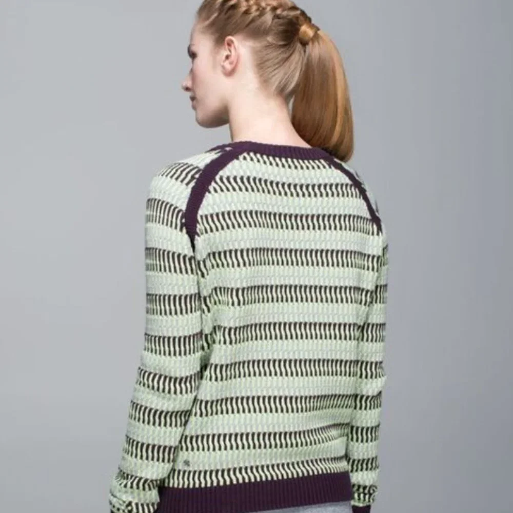 Lululemon Devi Crew Squiggle Sweater Multicolor Women's 6 - Picture 2 of 7
